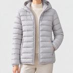 Rhea - Women's Channel-Quilted Hooded Down Puffer Jacket