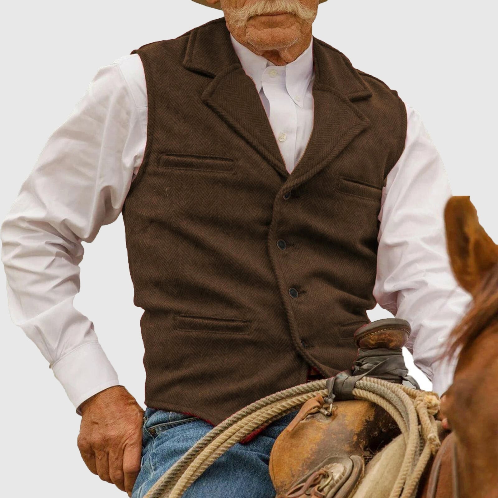 Russell - Men's Vintage Button-Front Suit Vest