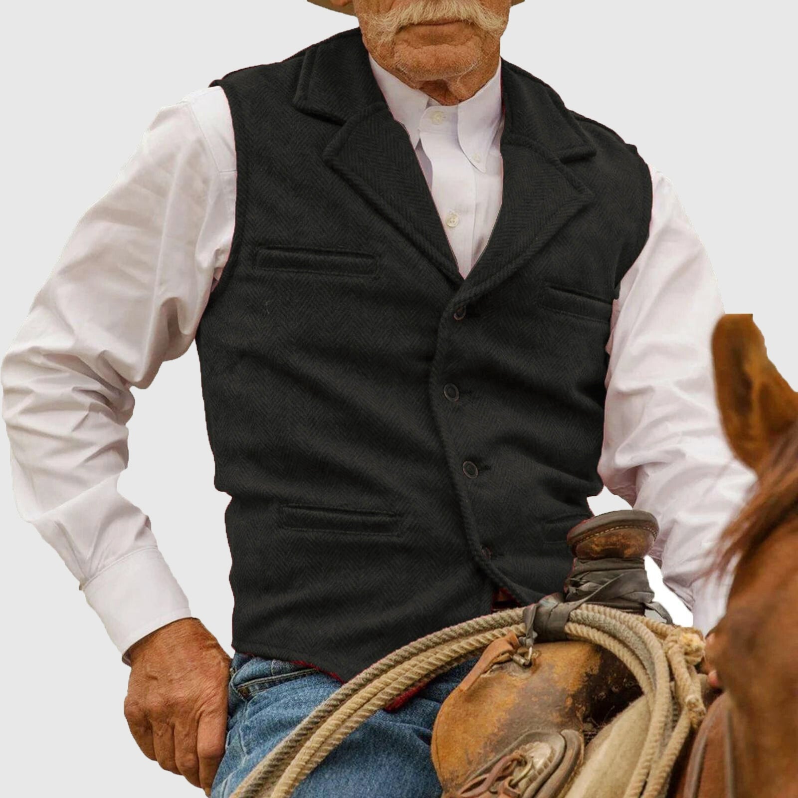 Russell - Men's Vintage Button-Front Suit Vest