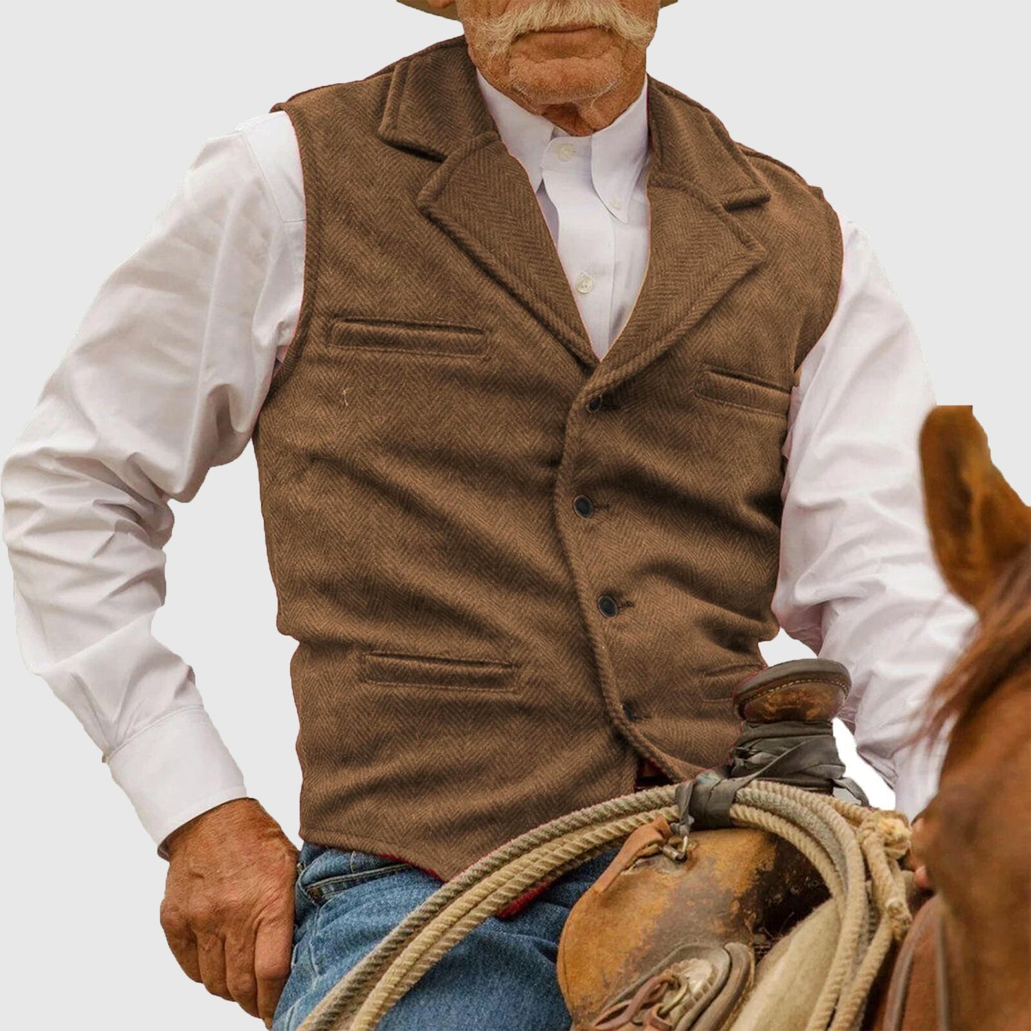 Russell - Men's Vintage Button-Front Suit Vest