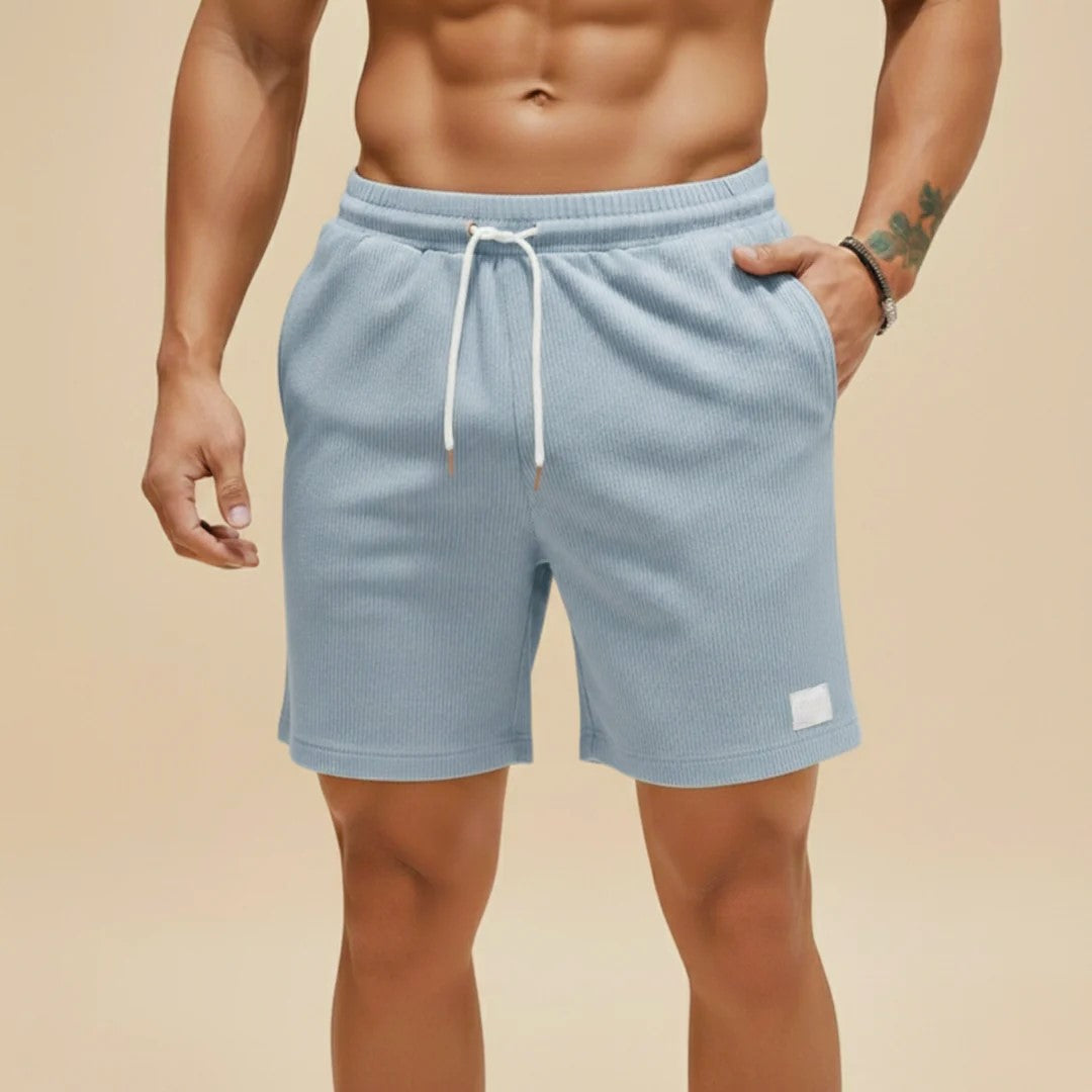 Ryan - Men's Waffle Knit Drawstring Lounge Shorts