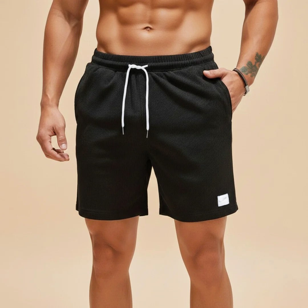 Ryan - Men's Waffle Knit Drawstring Lounge Shorts