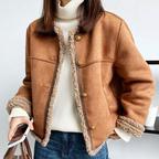 Sadie - Women's Sherpa-Lined Button Jacket