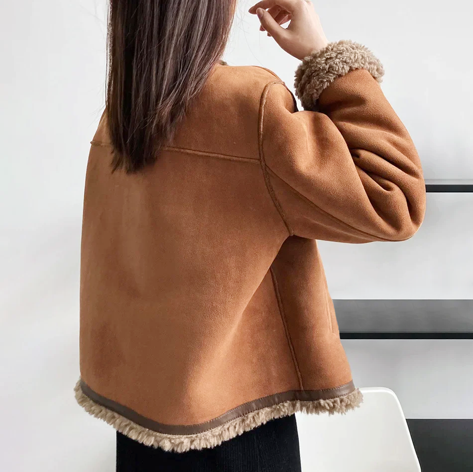 Sadie - Women's Sherpa-Lined Button Jacket
