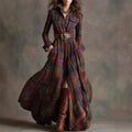 Samantha - Women's Plaid Button-Down Shirt Dress
