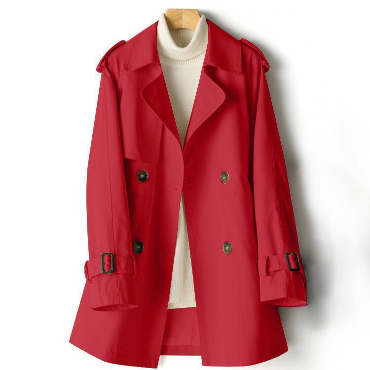 Sarah - Women's Trench Coat with Storm Flap