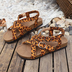 Sierra - Women’s Leopard Print Buckle Sandals