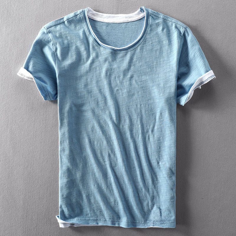 Simon - Cotton Crew Neck Short Sleeve T-Shirt