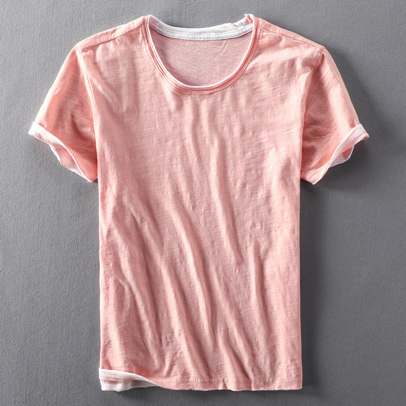 Simon - Cotton Crew Neck Short Sleeve T-Shirt