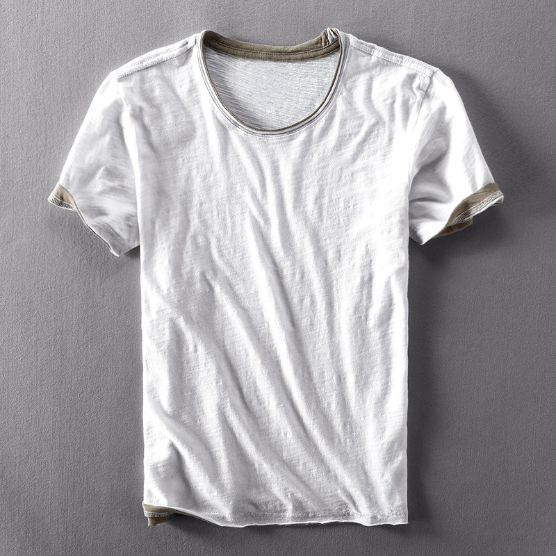 Simon - Cotton Crew Neck Short Sleeve T-Shirt