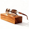 Skyshield - Rimless Square Bevel-Cut Sunglasses