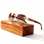 Skyshield - Rimless Square Bevel-Cut Sunglasses
