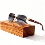 Skyshield - Rimless Square Bevel-Cut Sunglasses