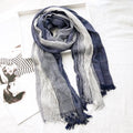 Solenne - Unisex Striped Linen Scarf