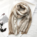 Solenne - Unisex Striped Linen Scarf