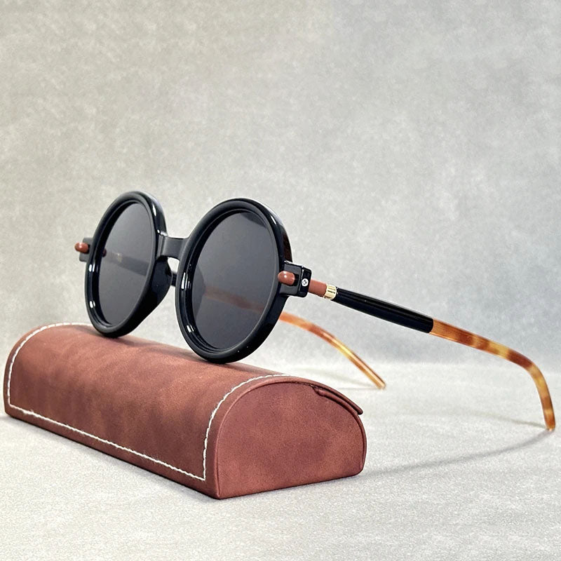 Solvane - Bohemian Bold Circular-Frame Sunglasses