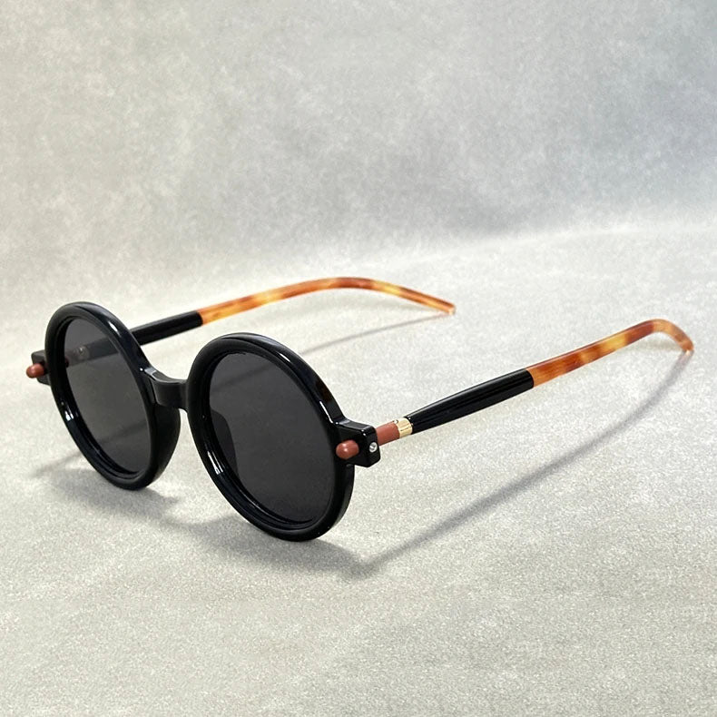 Solvane - Bohemian Bold Circular-Frame Sunglasses
