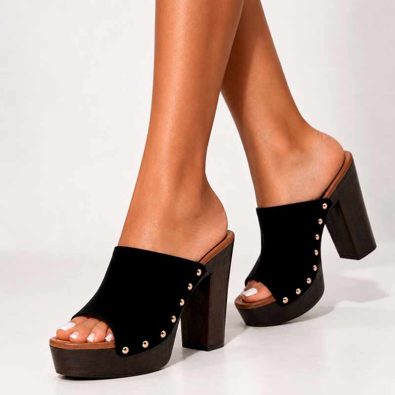 Sophie - Women's Studded Platform Heeled Sandals
