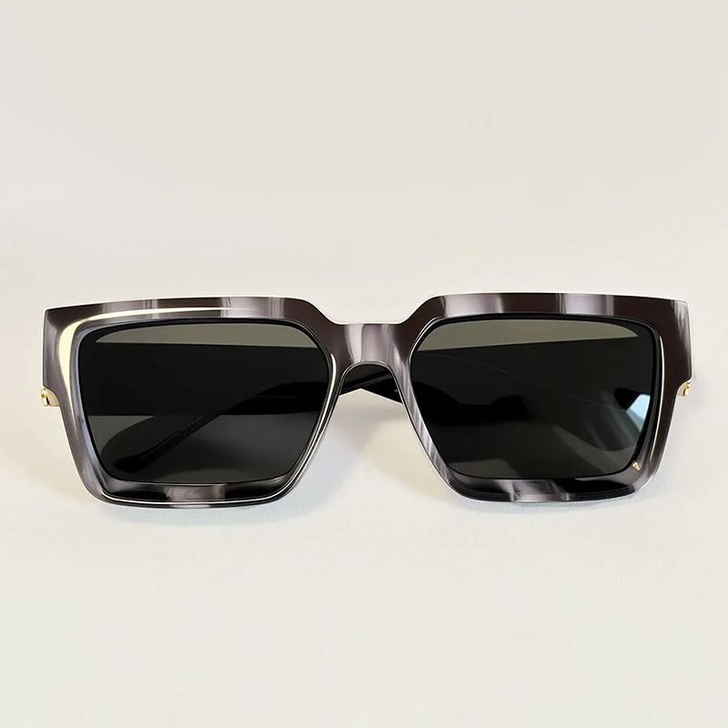 Sorelle - Bold Square Oversized Metallic Sunglasses