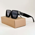 Sorelle - Bold Square Oversized Metallic Sunglasses