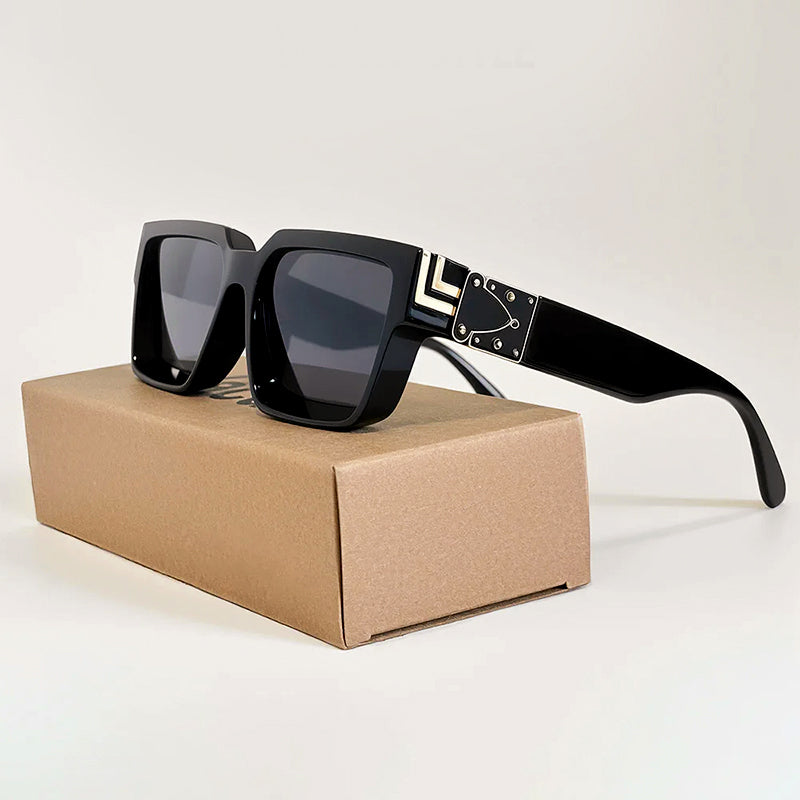 Sorelle - Bold Square Oversized Metallic Sunglasses
