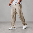 Stephen - Men's Relaxed Wide-Leg Linen Pants