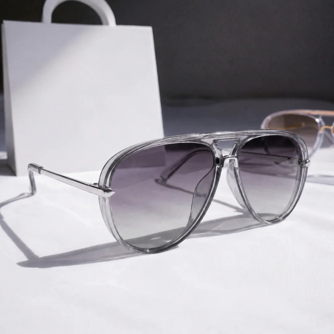 Sterling - Oversized Gradient Aviator Sunglasses
