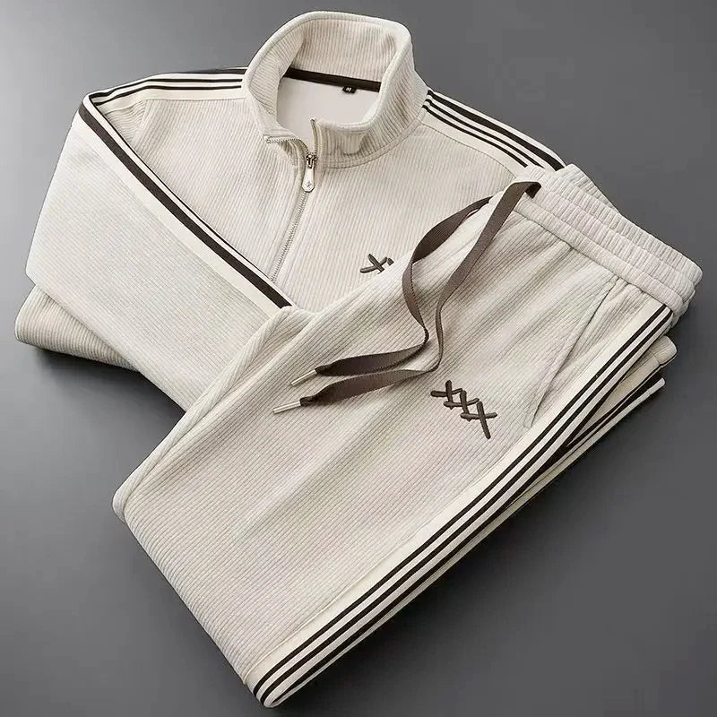Toby - Men's Corduroy Zip Tracksuit Set