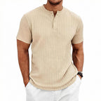 Turner - Men's Textured Band Collar Henley T-Shirt