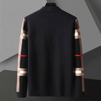 Van - Men's Open Front Knit Cardigan with Striped Sleeves