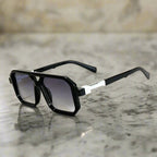 Velour - Bold Hexagonal-Frame Shield Sunglasses