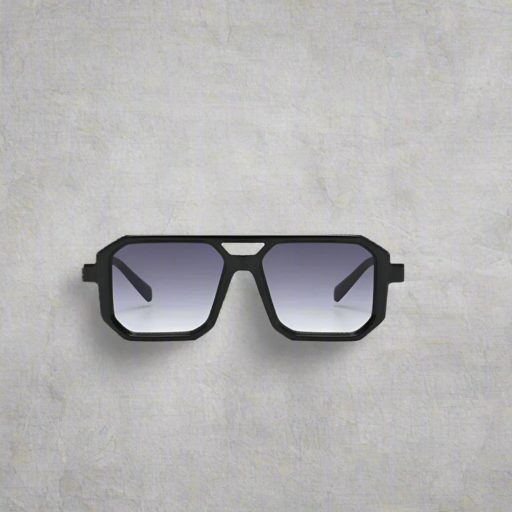 Velour - Bold Hexagonal-Frame Shield Sunglasses