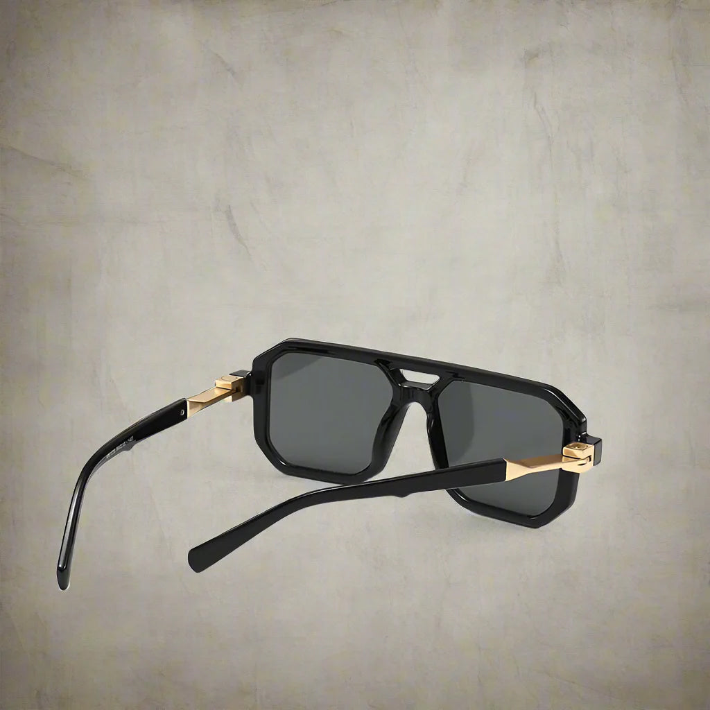 Velour - Bold Hexagonal-Frame Shield Sunglasses
