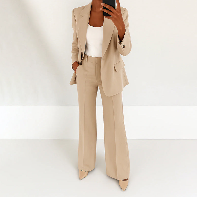 Victoria - Women’s Tailored Wide-Leg Suit Set