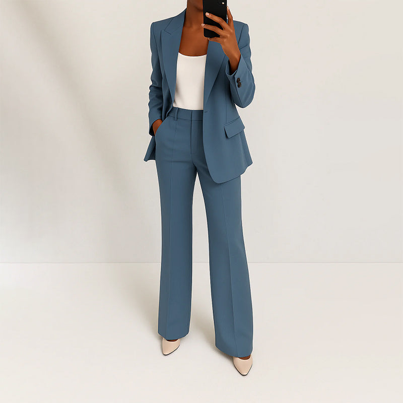 Victoria - Women’s Tailored Wide-Leg Suit Set