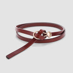 Vionne - Women's Slim Leather Tie-Waist Belt