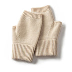 Virelle  - Ribbed Fingerless Cashmere Mittens