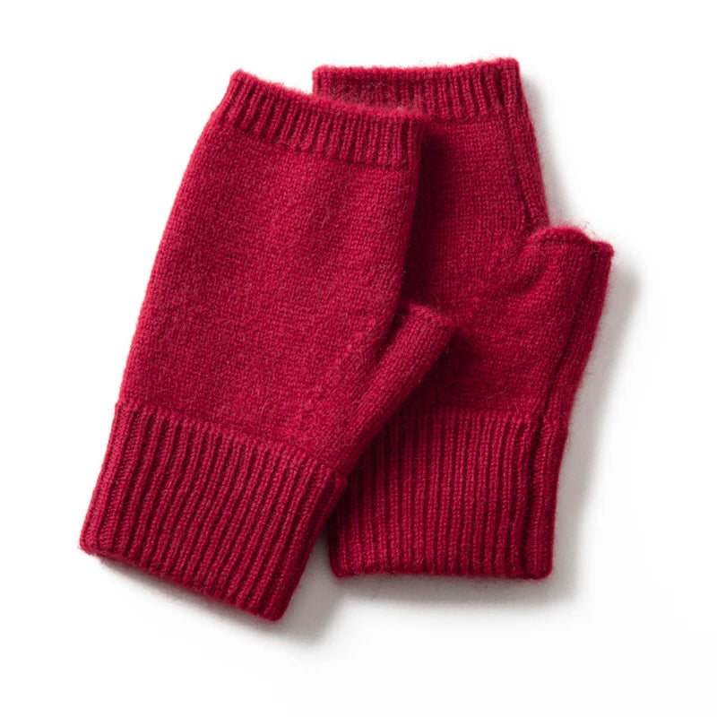Virelle  - Ribbed Fingerless Cashmere Mittens