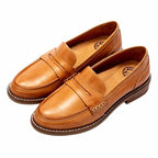 Viviana - Women's Leather Penny Strap Slip On Loafers