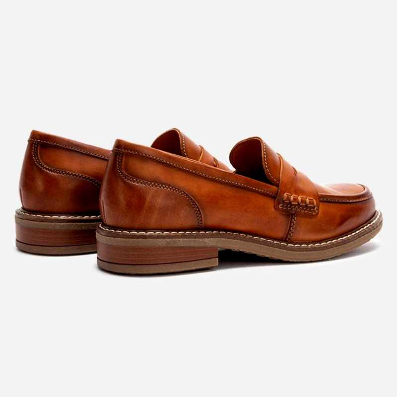Viviana - Women's Leather Penny Strap Slip On Loafers