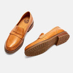Viviana - Women's Leather Penny Strap Slip On Loafers