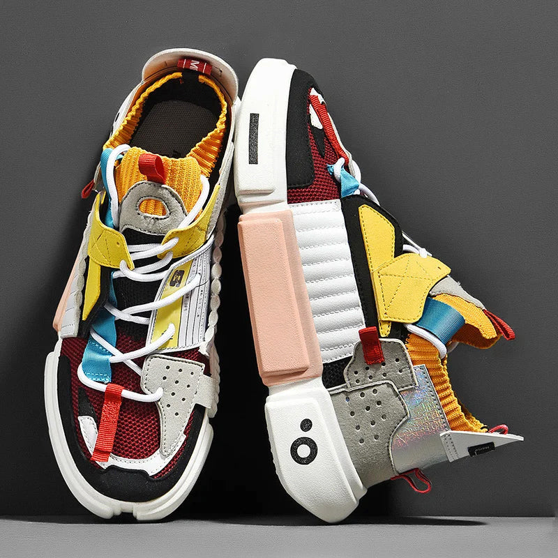 Walker - Men's Color-Block High-Top Sneakers