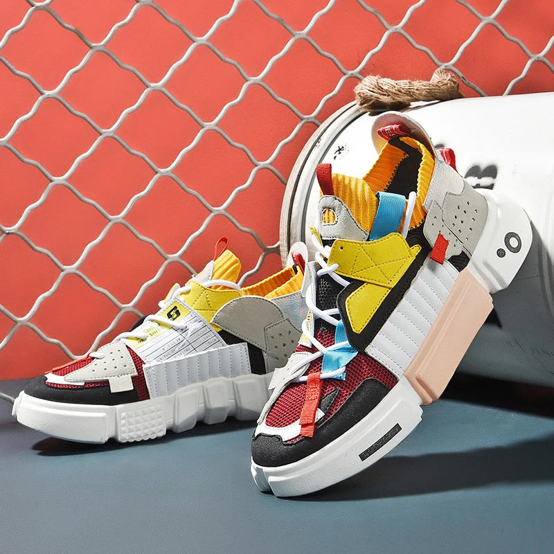 Walker - Men's Color-Block High-Top Sneakers