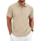 Watson - Men's Textured Vertical Knit Polo Shirt