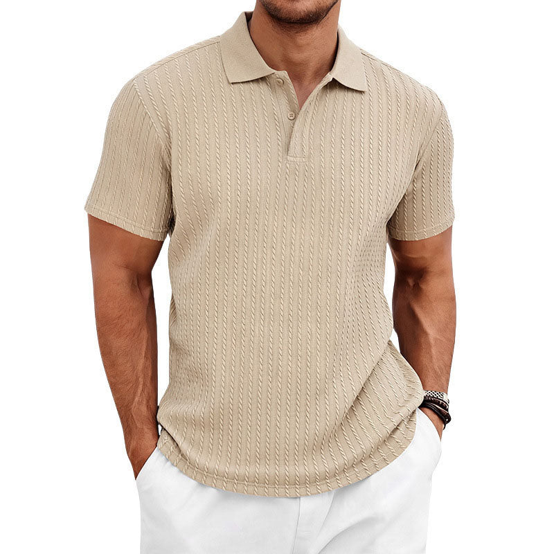 Watson - Men's Textured Vertical Knit Polo Shirt