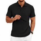 Watson - Men's Textured Vertical Knit Polo Shirt