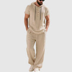 Wayne - Men's Linen-Blend Hooded Lounge Set