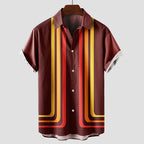 Weston - Men's Summertime Retro Block Stripe Shirt