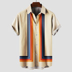 Weston - Men's Summertime Retro Block Stripe Shirt
