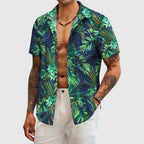 Wyatt - Men's Hawaiian Short Sleeve Button-Down Shirt